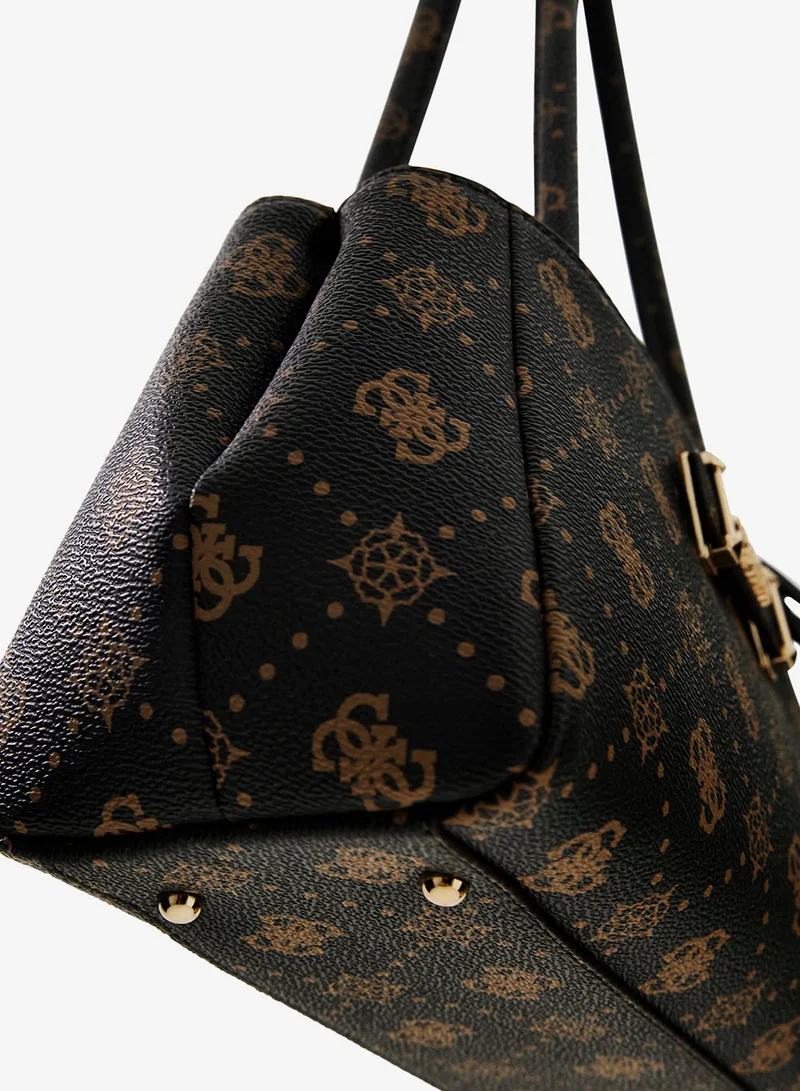 GUESS  Carrie Logo Girlfriend Satchel Bag for Women | Best Price UAE